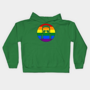 Mullet Silhouette - Rainbow Kids Hoodie